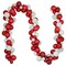 Northlight Shatterproof 3-Finish Christmas Ball Garland - 6' x 3.5" - Red and White - Unlit